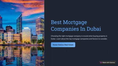 Best Mortgage Companies In Dubai | Dubai Real Estate | Scoop.it