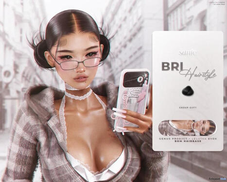 Bri Hair Black September 2026 Group Gift by Sante | Teleport Hub - Second Life Freebies | Second Life Freebies | Scoop.it
