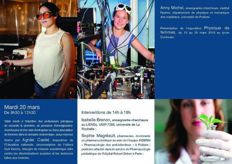 Programmation « femmes & sciences » au lycée Cordouan, Royan (17) | Espace Mendès France : culture & médiation scientifiques | Espace Mendes France | Scoop.it