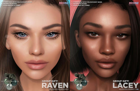 Lacey & Raven Skin Fatpack December 2022 Group Gift by KOONZ Beauty | Teleport Hub - Second Life Freebies | Second Life Freebies | Scoop.it