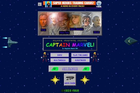 Retour vers le passé avec le nouveau site officiel du film Captain Marvel | Web design | Scoop.it