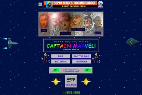 Retour vers le passé avec le nouveau site officiel du film Captain Marvel | Web design | Scoop.it