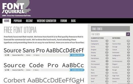 Font Squirrel, colección de fuentes de texto para descargar gratis | Las TIC y la Educación | Scoop.it
