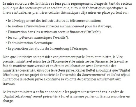 Xavier Bettel présente l’initiative "Digital Lëtzebuerg" - gouvernement.lu | Luxembourg (Europe) | Scoop.it