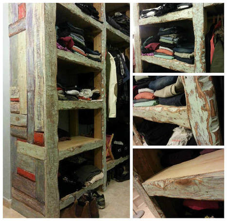 Colorful Closet Made From Reclaimed Pallet Wood | 1001 Pallets ideas ! | Scoop.it