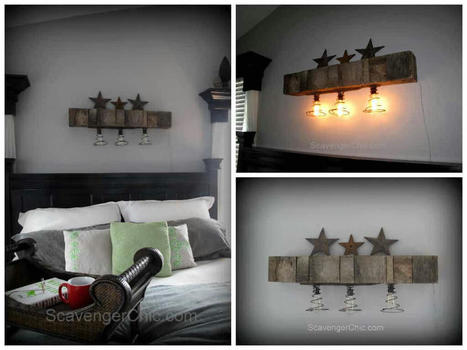 Pallet Wood & Bedsprings Light | 1001 Pallets ideas ! | Scoop.it