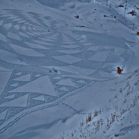 Le Snow Art de Simon Beck ! | Landart, art environnemental | Scoop.it