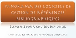 Panorama des logiciels de gestion de références bibliographiques | Courants technos | Scoop.it