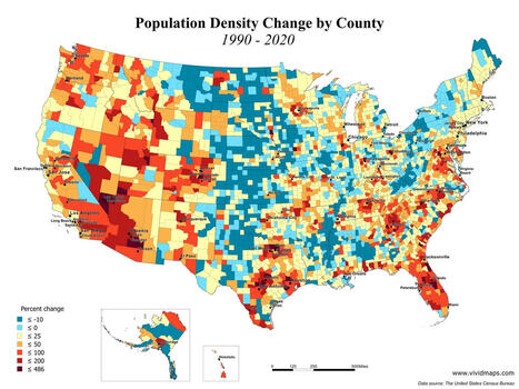 U.S. Population Density Mapped | SoRo class | Scoop.it