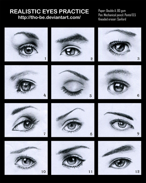Realistic Eyes Drawing Reference Guide | Drawing References and Resources | Scoop.it