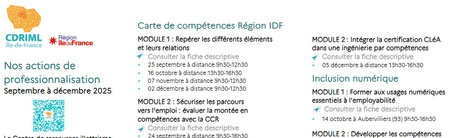 Actions de professionnalisation/ CDRIML- sept. déc. 2025 | Compétences de base, illettrisme, inclusion numérique... | Scoop.it
