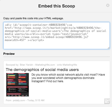 Embed Your Scoop.it Stories Anywhere | Content Curation World | Scoop.it