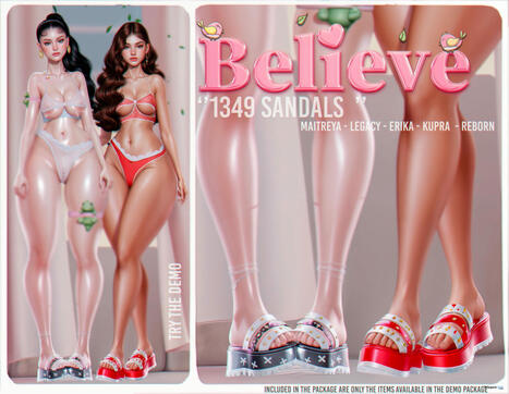 1349 Sandals Fatpack Teleport Hub Group Gift by Believe | Teleport Hub - Second Life Freebies | Second Life Freebies | Scoop.it