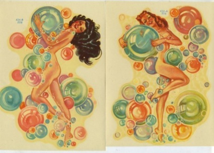 Vintage Meyercord pinup water-slide decals - c. 1950&rsquo;s | Antiques & Vintage Collectibles | Scoop.it