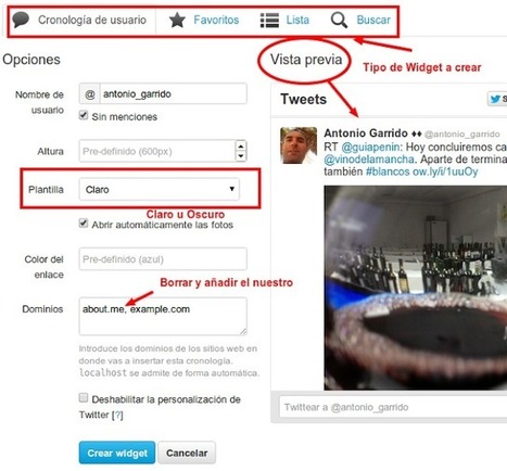 Nuevos widgets de twitter | TIC & Educación | Scoop.it
