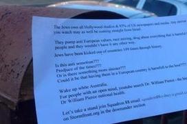 Anti-Semitic flyers left in Bondi letterboxes | Stop xenophobia | Scoop.it