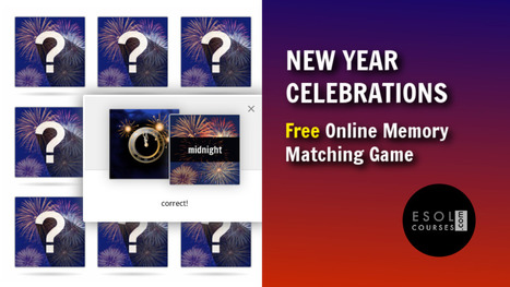 New Year Celebrations - ESL Memory Matching Game | English Word Power | Scoop.it