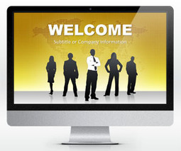 Free Global Leadership PowerPoint Template with Gold Background | PowerPoint and Presentations | Scoop.it