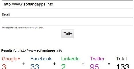 LinkTally, descubre cuántas veces se compartió una url en las redes sociales | Utilización de Twitter la Educación | Scoop.it