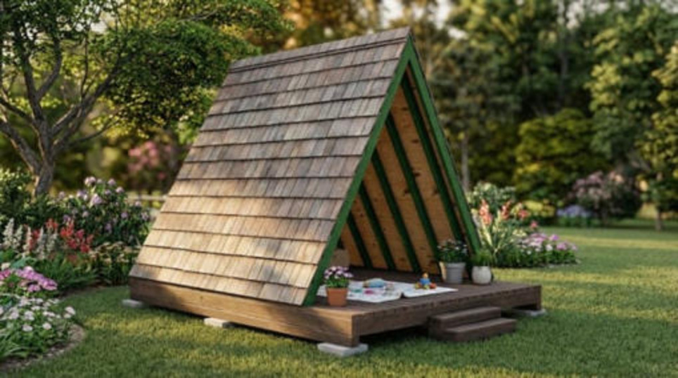 DIY A frame Playhouse Plans | Garden Plans | Scoop.it