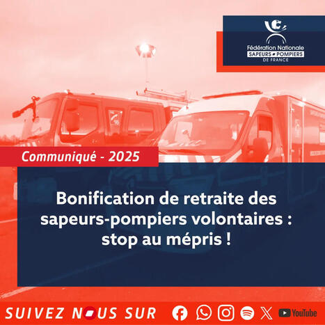 Bonification de retraite des sapeurs-pompiers volontaires&nbsp;: stop au m&eacute;pris&nbsp;! | Veille juridique du CDG13 | Scoop.it