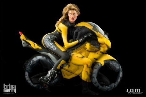 Human Motorcycles Made from Body-Painted Yoga Gurus | Strange days indeed... | Scoop.it