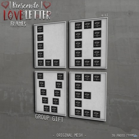 Loveletters Frame Group Gift by [Krescendo] | Teleport Hub - Second Life Freebies | Second Life Freebies | Scoop.it