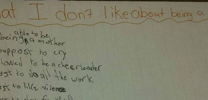 9-Year-Old Boy’s Hilarious Art Project Captures the Problem With “Being a Man” | Dare To Be A Feminist | Scoop.it