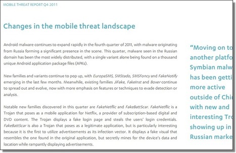 Mobile Threat Report, Q4 2011 - F-Secure Weblog | ICT Security-Sécurité PC et Internet | Scoop.it