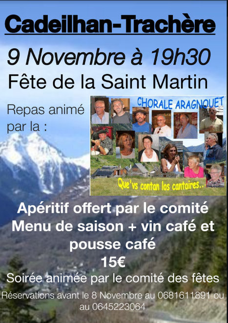 Fête de la Saint-Martin à Cadeilhan-Trachère le 9 novembre | Vallées d'Aure & Louron - Pyrénées | Scoop.it