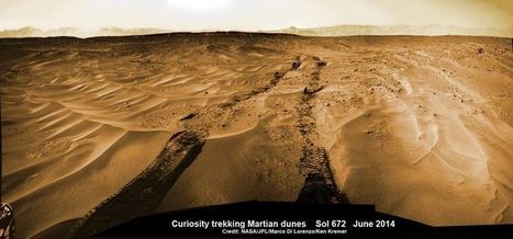 Image of the Day: Mars' Curiosity Rover Tracks Point To Mount Sharp Destination | Ciencia-Física | Scoop.it