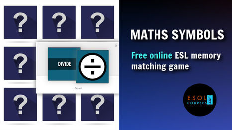 Maths Symbols - Easy ESL Pelmanism Game | English Word Power | Scoop.it