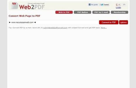 Web2PDF, convierte páginas web en archivos PDF gratuitamente | Aprendiendo a Distancia | Scoop.it