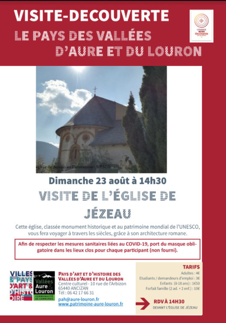 Visite de l'église de Jézeau le 23 août | Vallées d'Aure & Louron - Pyrénées | Scoop.it