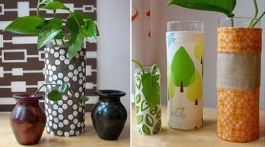 Bonitos floreros forrados - Las Manualidades | A bit of everything | Scoop.it