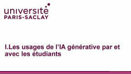 Journée IA générative : usages et compétences à l’Université Paris-Saclay | IA générative (IAg) et pédagogie | Scoop.it