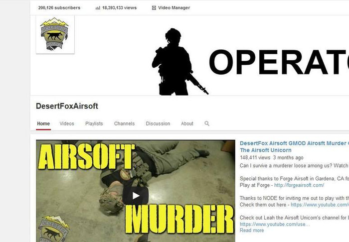 JET DESERT FOX TOPS 200,000 Subscribers on YouTube! - Facebookl | Thumpy's 3D House of Airsoft™ @ Scoop.it | Scoop.it