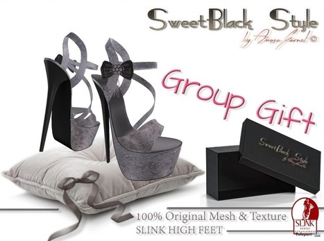 Elegant Shoes For Slink High Feet Group Gift by SweetBlack | Teleport Hub - Second Life Freebies | Teleport Hub | Scoop.it