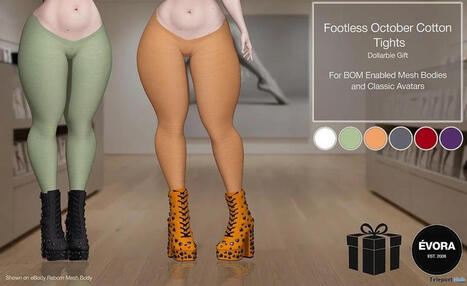 October Cotton Tights 1L Promo Gift by EVORA | Teleport Hub - Second Life Deals | Second Life Freebies | Scoop.it