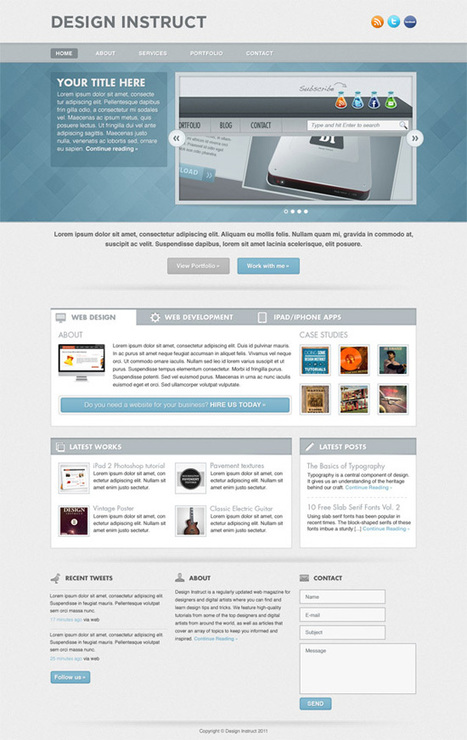 How to Make a Light Textured Web Design in Photoshop | WebsiteDesign | Scoop.it