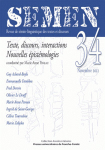 Texte, discours, interactions. Nouvelles épistémologies (Semen 34) | Les Livres de Philosophie | Scoop.it