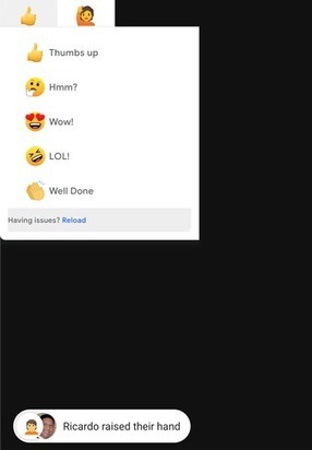Using Google Hangouts Meeting - this extension will add thumbs up - questions and other useful tools to run your meeting/class (thanks @el_profe_007 for sharing) | iGeneration - 21st Century Education (Pedagogy & Digital Innovation) | Scoop.it