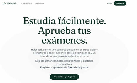 Holospark &ndash; Convierte cualquier Tema en un Mini‑curso Estructurado para Estudiar Mejor &ndash; | Recull diari | Scoop.it