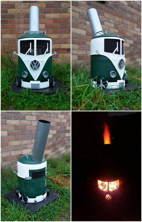 Volkswagen Campervan Log Burner | 1001 Recycling Ideas ! | Scoop.it