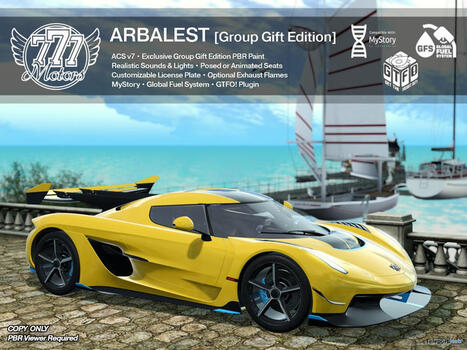 Arbalest Hyper Car 5K Members May 2026 Group Gift by 777 Motors | Teleport Hub - Second Life Freebies | Second Life Freebies | Scoop.it