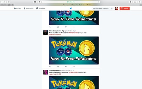 Arnaque sur Pokémon Go : révoquez les privilèges de PokemonAPP sur Twitter | Libertés Numériques | Scoop.it