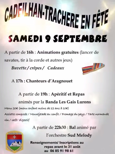 Fête à Cadeilhan-Trachère le 9 septembre | Vallées d'Aure & Louron - Pyrénées | Scoop.it