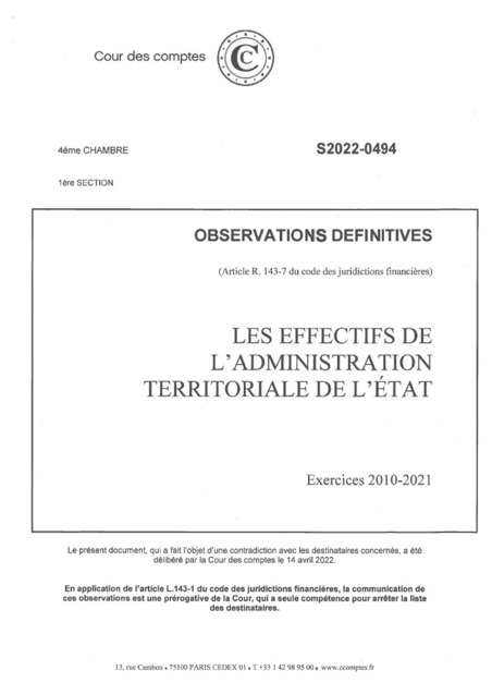 Les effectifs de l'administration territoriale de l'État - Dans les préfectures, les suppressions de poste n'ont pas été réalistes ! | Veille juridique du CDG13 | Scoop.it