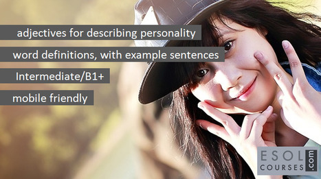 Personality Adjectives | English Word Power | Scoop.it