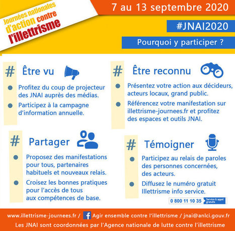 JNAI 2020, c'est parti : vous avez la parole ! ANLCI | Savoirs de base, Illettrisme, Illectronisme et int&eacute;gration par l'acc&egrave;s &agrave; la langue | Scoop.it
